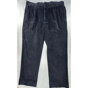 Brooks Brothers Pleated Corduroy Dress Pants Black 40/32